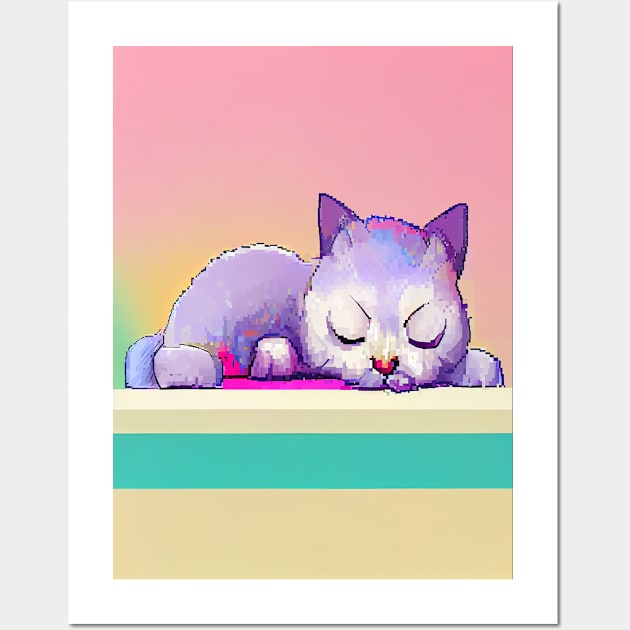 Lazy cat Wall Art by SandobalTitty